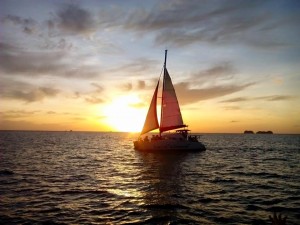 sunset sailing